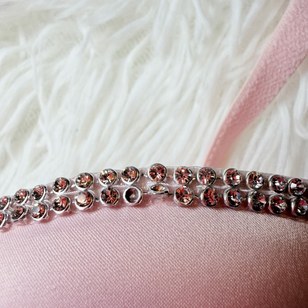 Victoria's Secret Very Sexy Pink Rhinestone Balconette Bra 32B Y2K - Picture 10 of 16